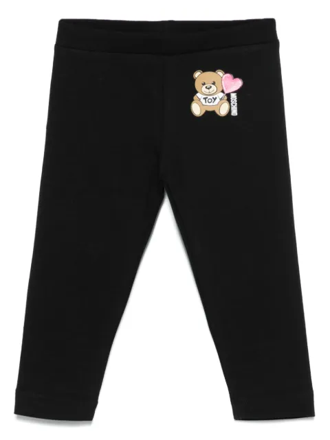 Moschino Kids teddy bear-print leggings