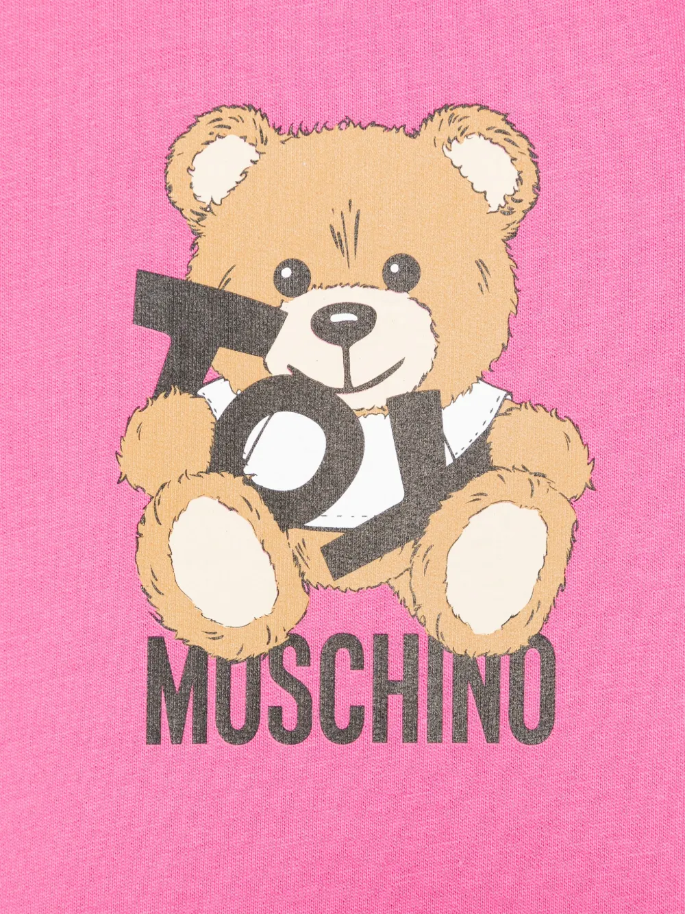Moschino Kids Jurk met teddybeerprint Roze