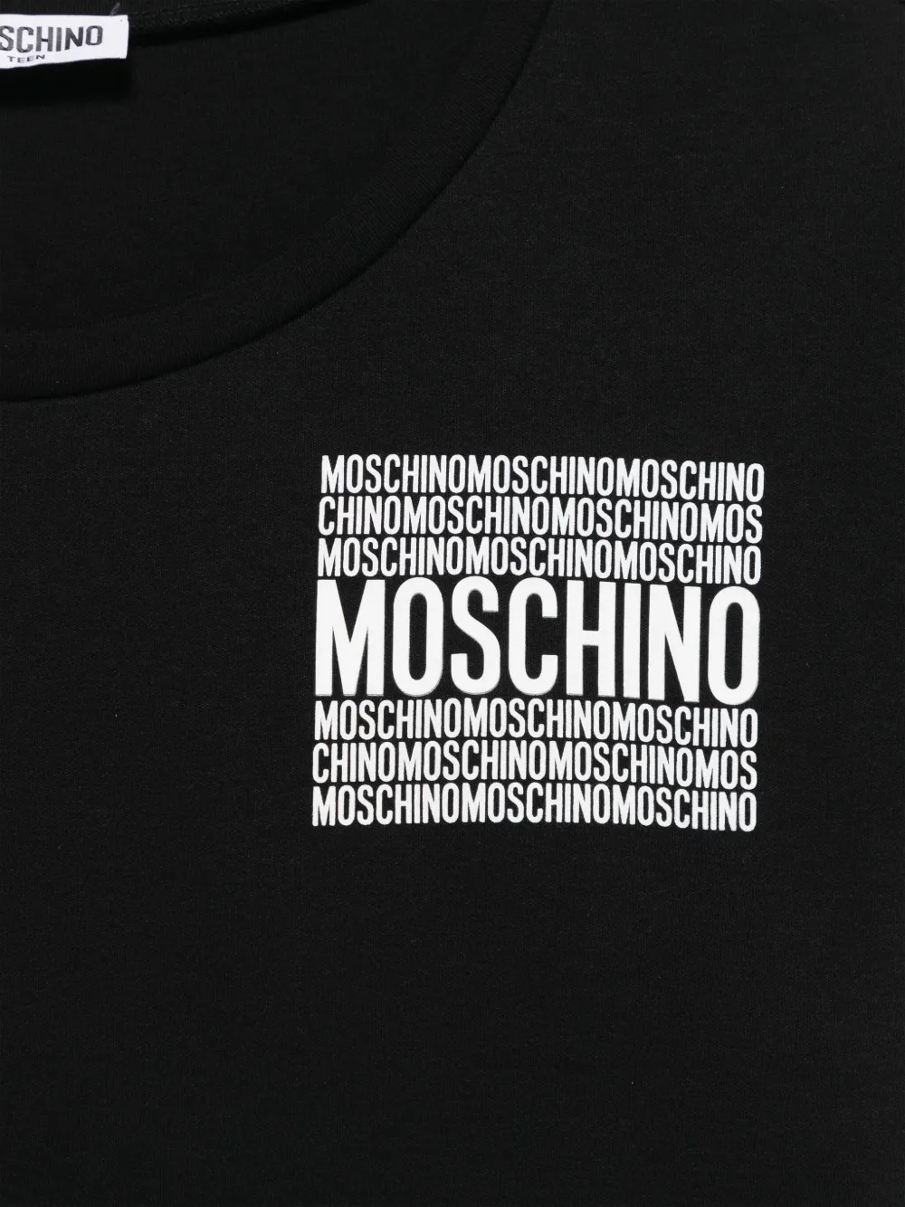 Moschino Kids T-shirt met logoprint Zwart