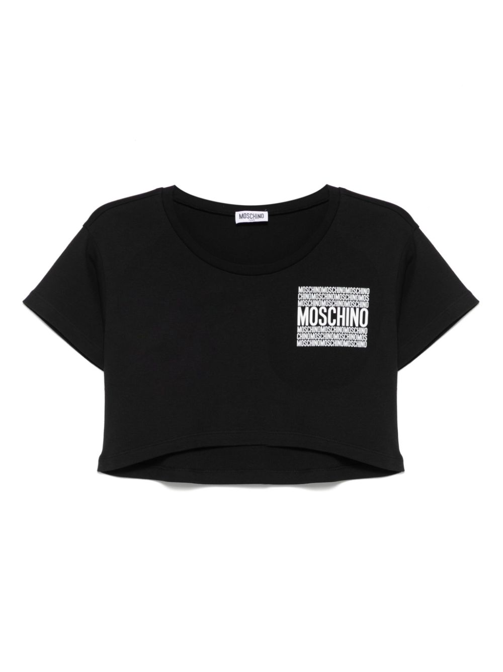 Moschino Kids logo-print T-shirt Zwart