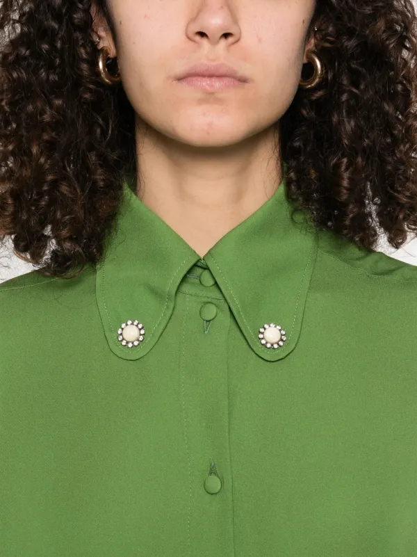 Valentino Garavani シルク ブラウス | グリーン | FARFETCH JP