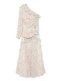 Needle & Thread Ophelia Ditsy one-shoulder dress - Neutrals