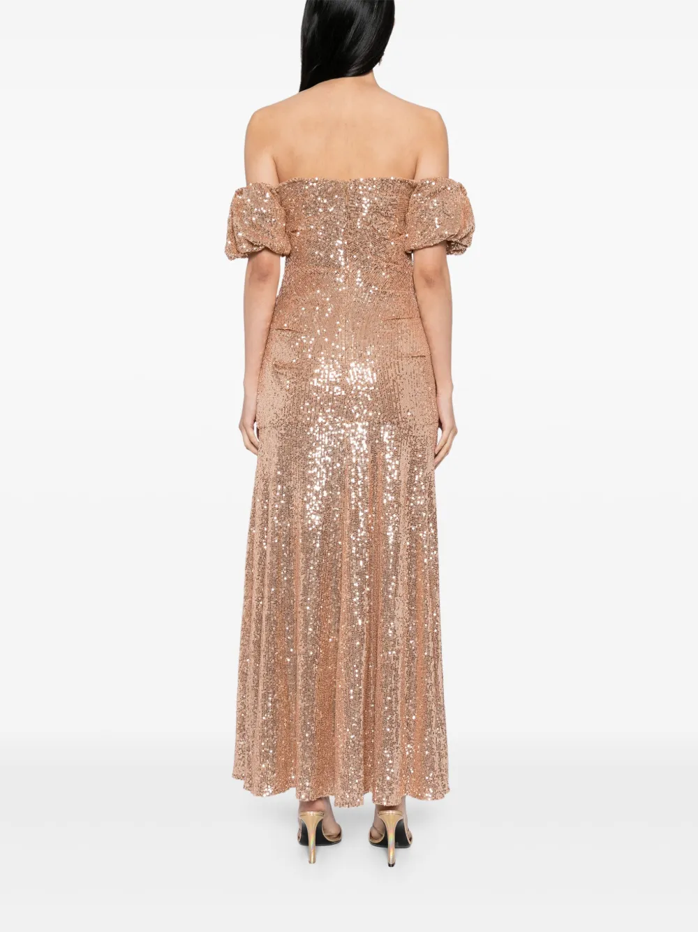 NEEDLE & THREAD SUNBEAM VALENTINA OFF-SHOULDER GOWN