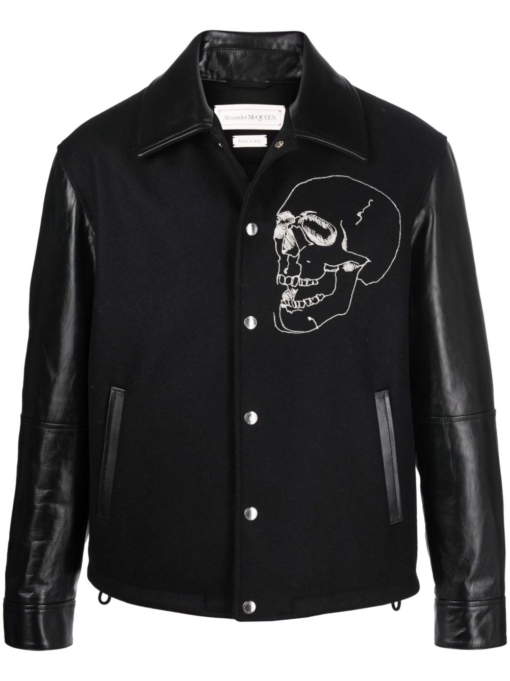 Alexander McQueen skull-embroidered jacket - Black