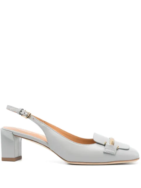 Tod's 50mm logo-engraved slingback pumps