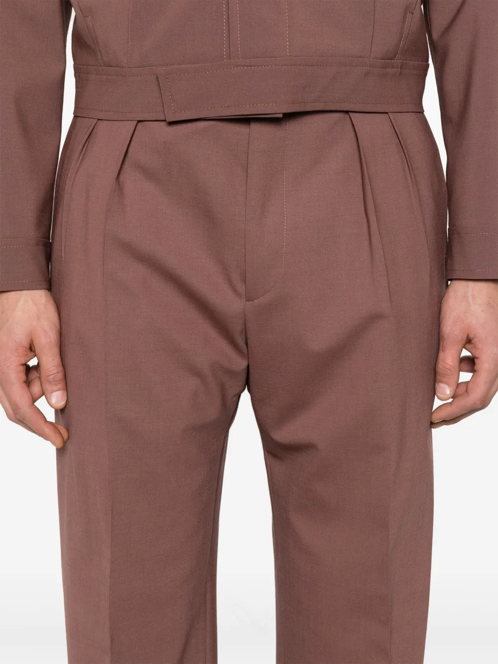 Shop Tagliatore Nevil Trousers In 褐色