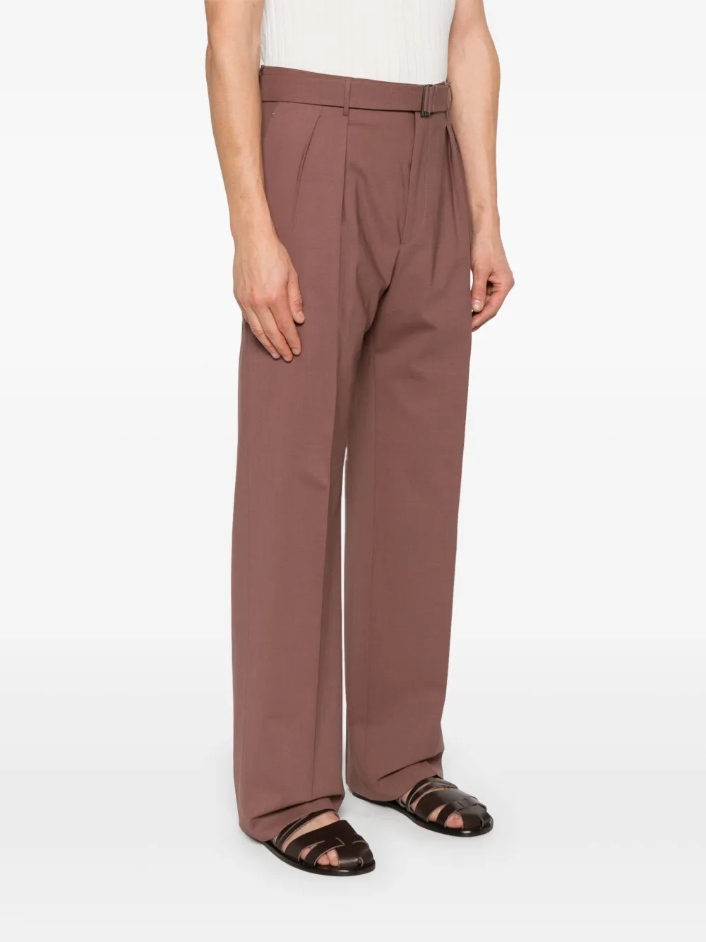 Shop Tagliatore Nevil Trousers In 褐色