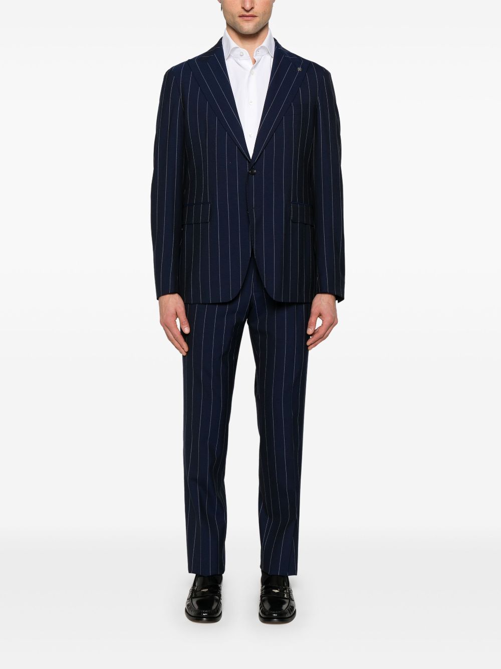 Tagliatore pinstripe suit - B3244 BLUE