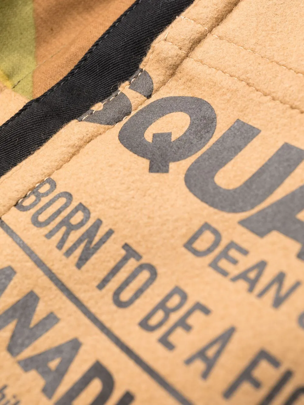 DSQUARED2 Houtje-touwtje jas met patchwork Beige