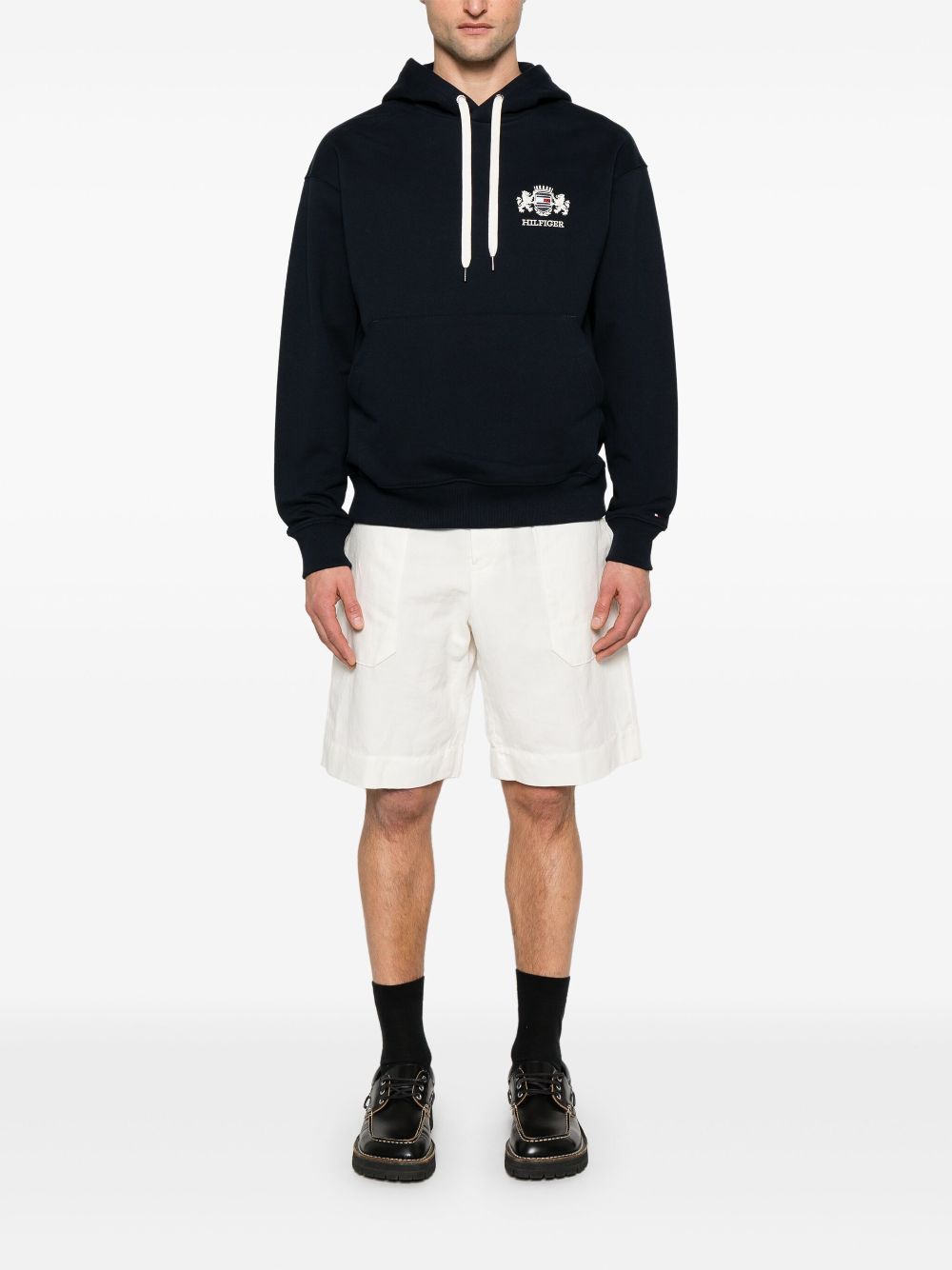 Tommy Hilfiger small crest hoodie - Blauw