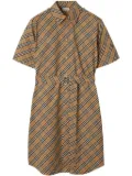 Burberry checked cotton dress - Neutrals