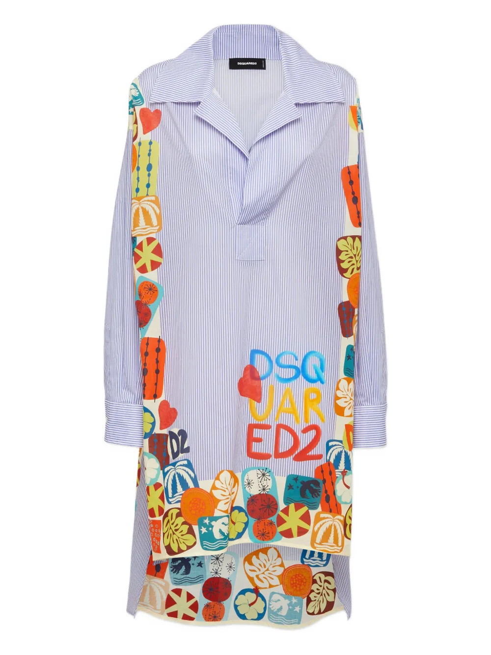 DSQUARED2 Katoenen midi-jurk Blauw