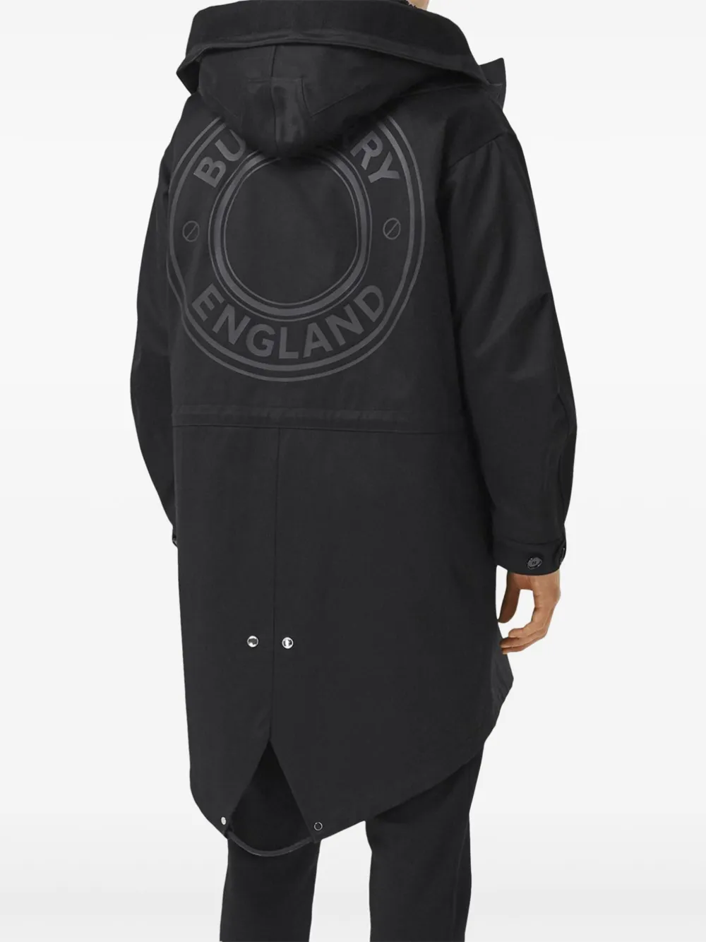 Burberry Parka met logoprint Zwart