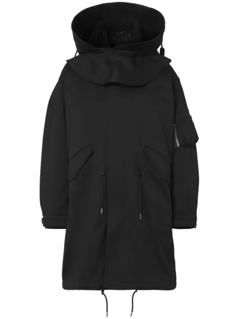 Burberry logo-print parka coat