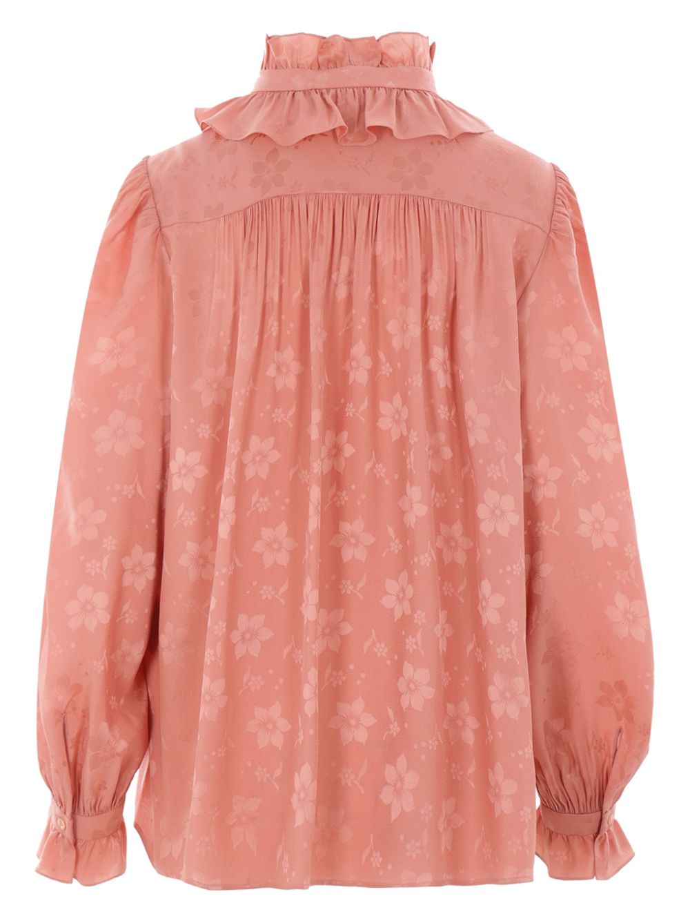 Chloé floral-jacquard shirt - Roze