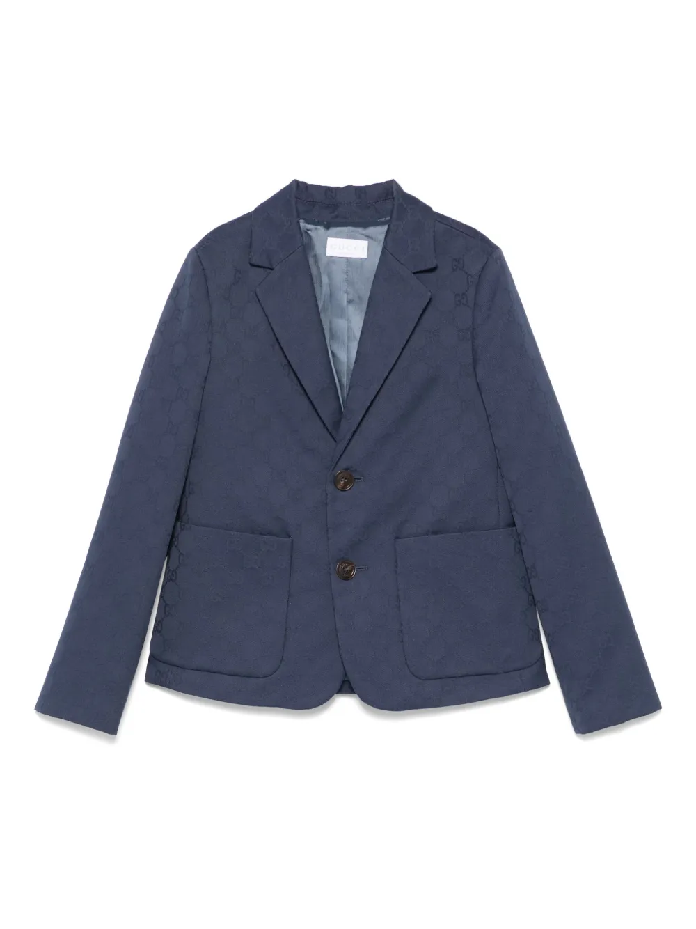 Gucci Kids GG katoenen blazer Blauw