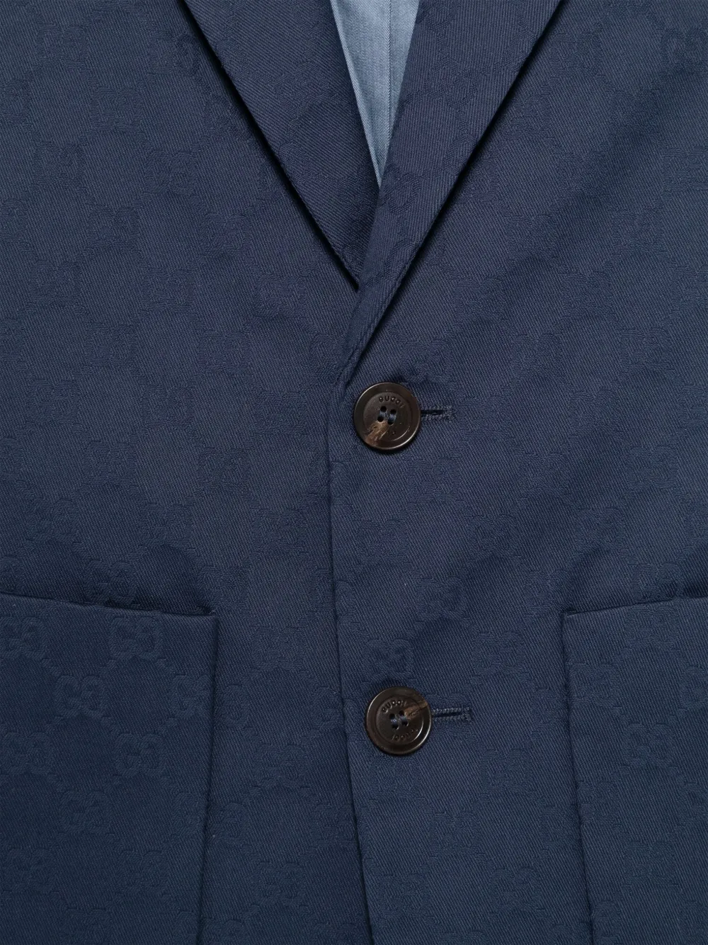 Gucci Kids GG katoenen blazer Blauw