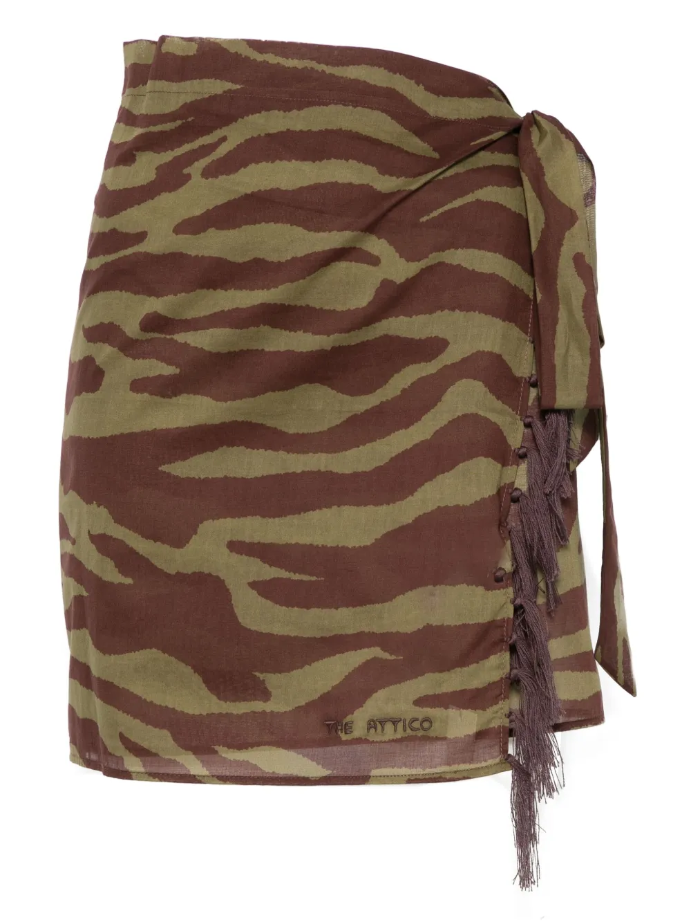 The Attico zebra-print pareo | Green | Image 1