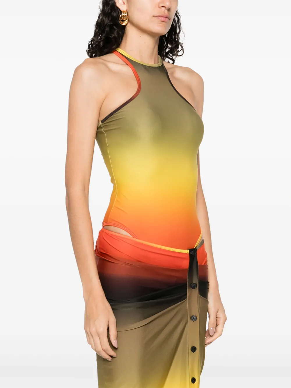 Shop Attico Ombré-effect Swim Suit