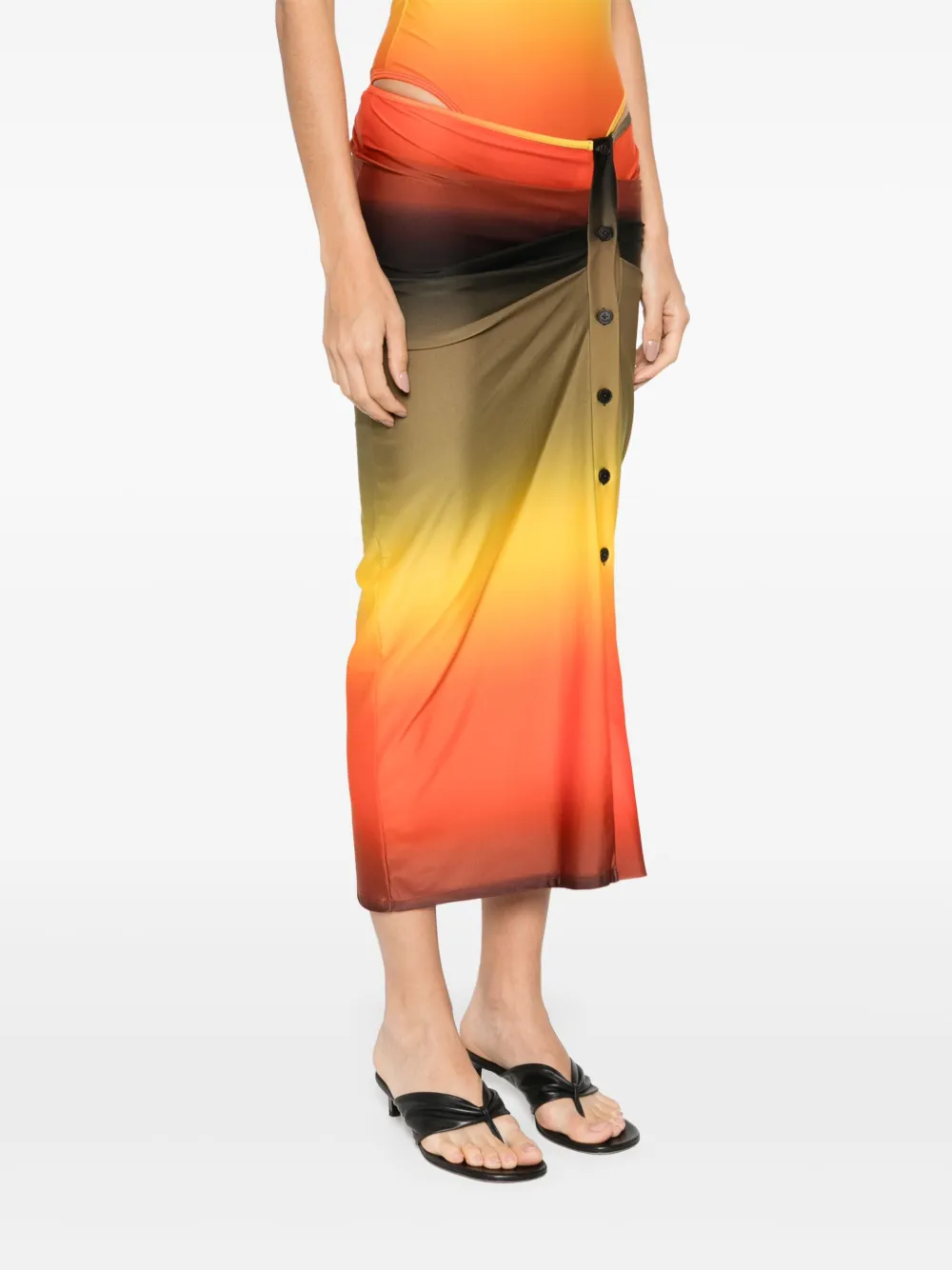 ATTICO GRADIENT-EFFECT SKIRT