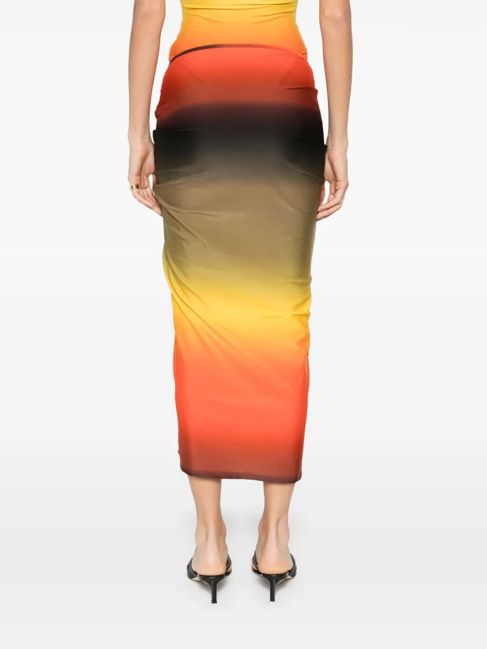 ATTICO GRADIENT-EFFECT SKIRT
