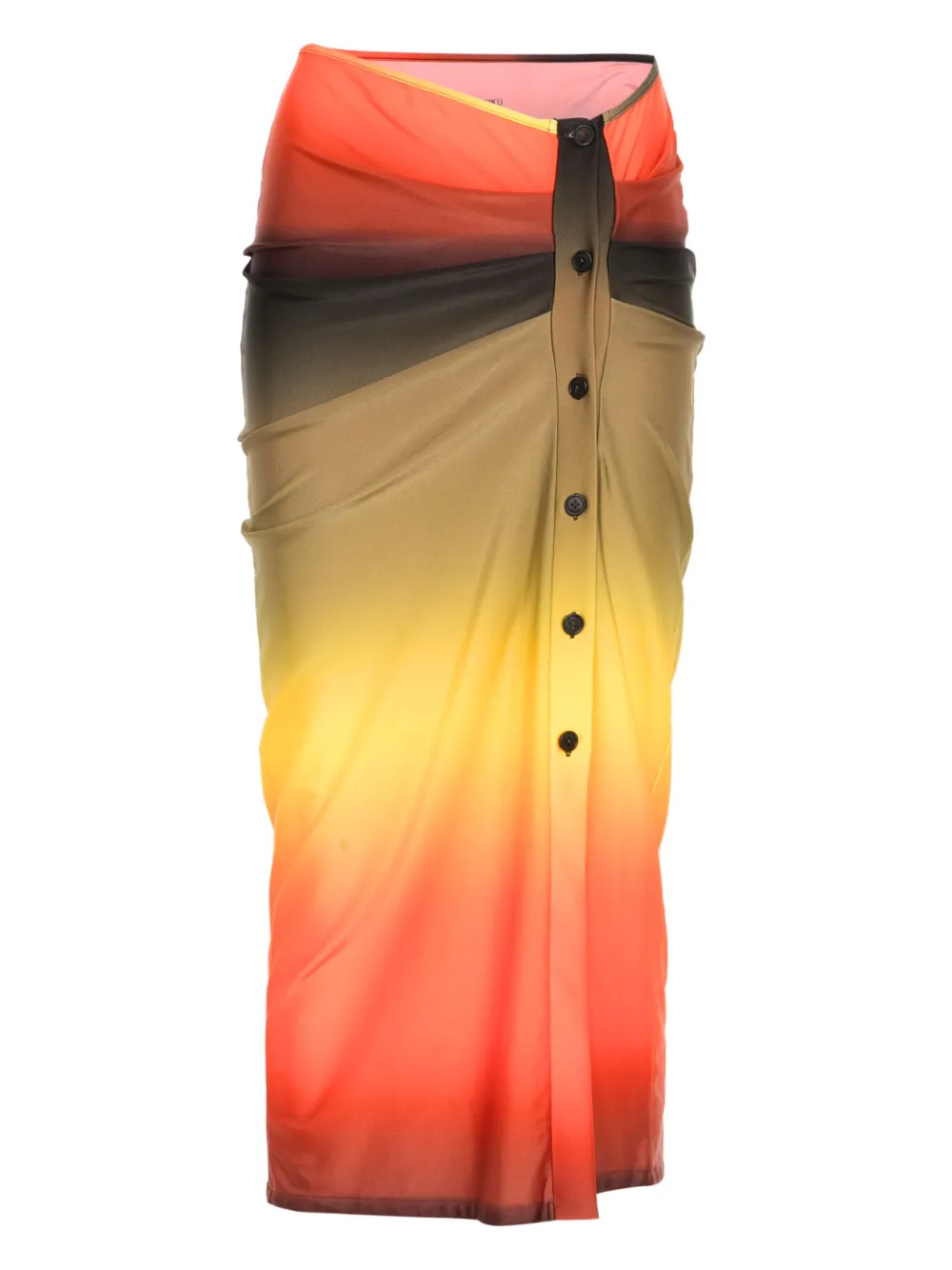 The Attico gradient-effect skirt | Green | Image 1