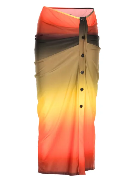 The Attico gradient-effect skirt