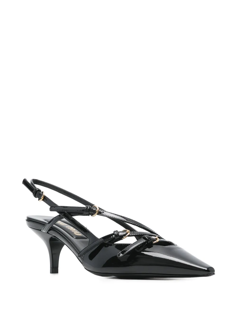 Miu Miu Lakleren pumps - Zwart