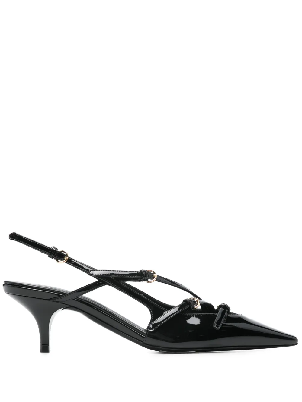 Miu Lakleren pumps Zwart