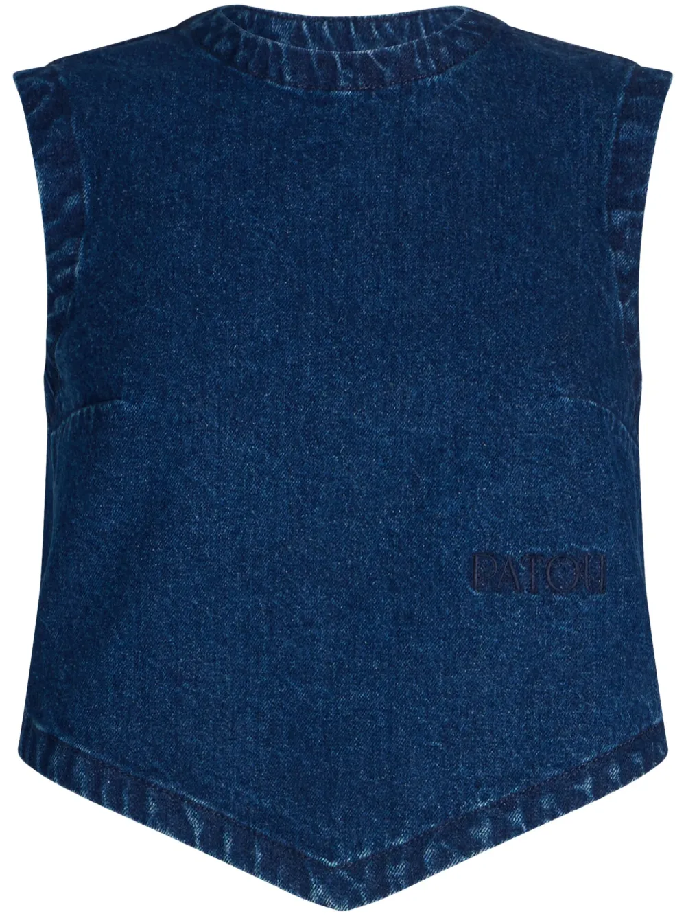 Patou scarf denim top | Blue | Image 1