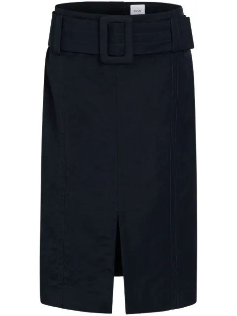 Patou belted midi skirt