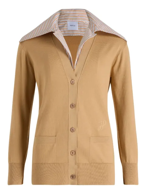Patou Trompe L'Oeil cotton cardigan