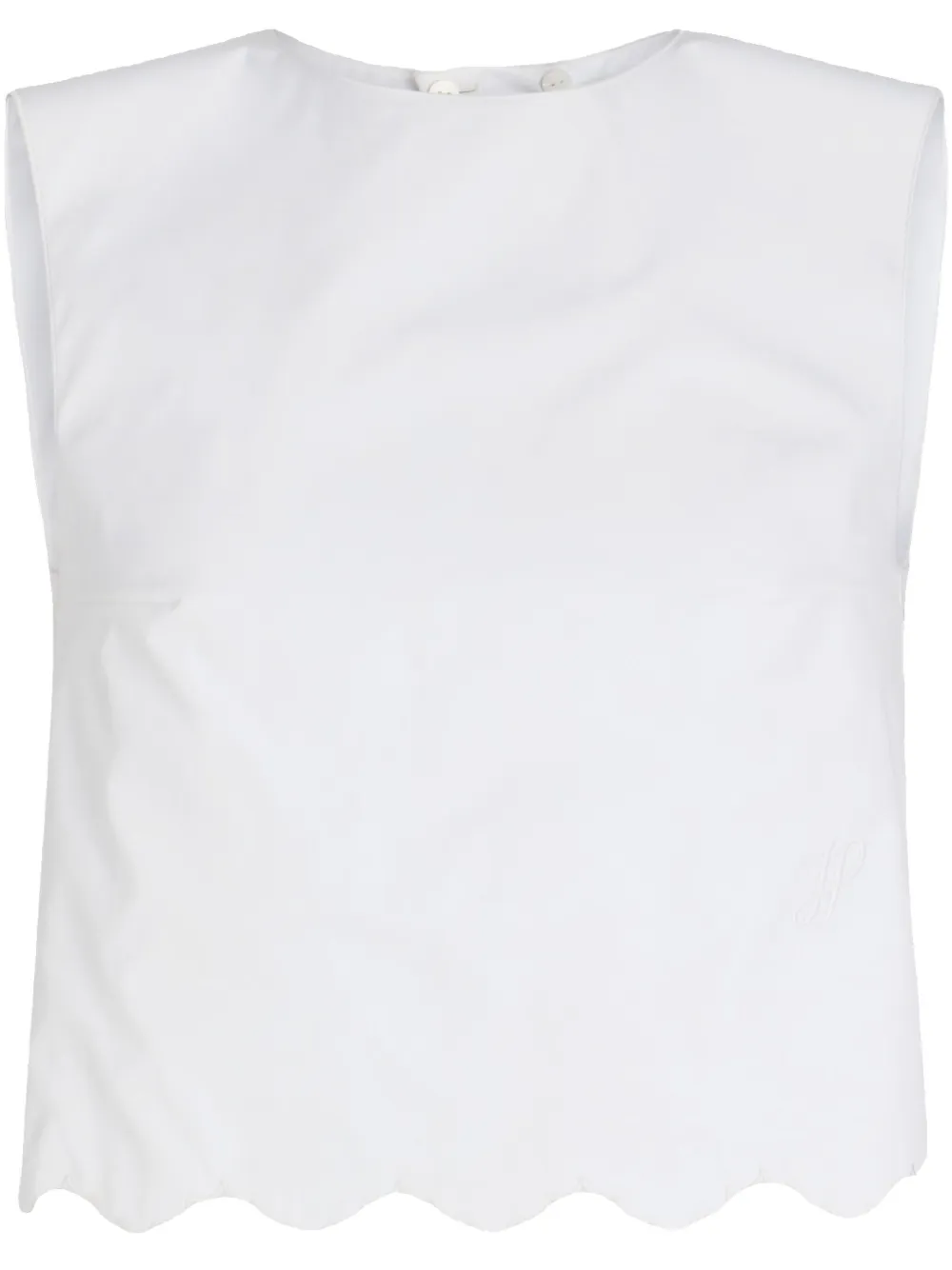 Shop Patou Poplin Crop Top In White