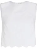 Patou poplin crop top - White