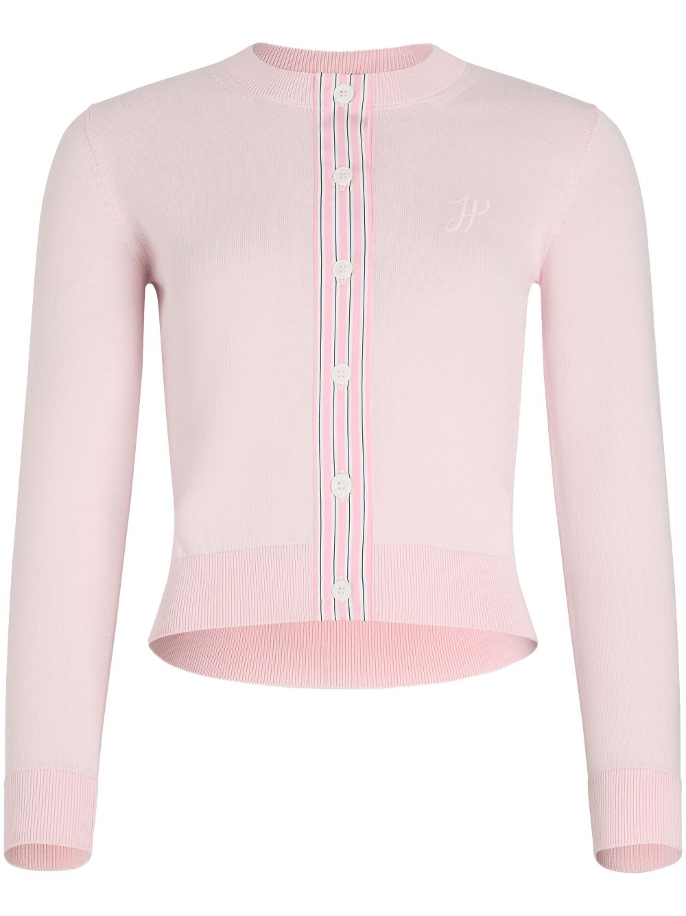 Patou logo-embroidered knit top - Pink