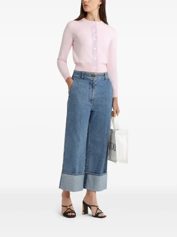 Patou JP モノグラム カーディガン | ピンク | FARFETCH JP