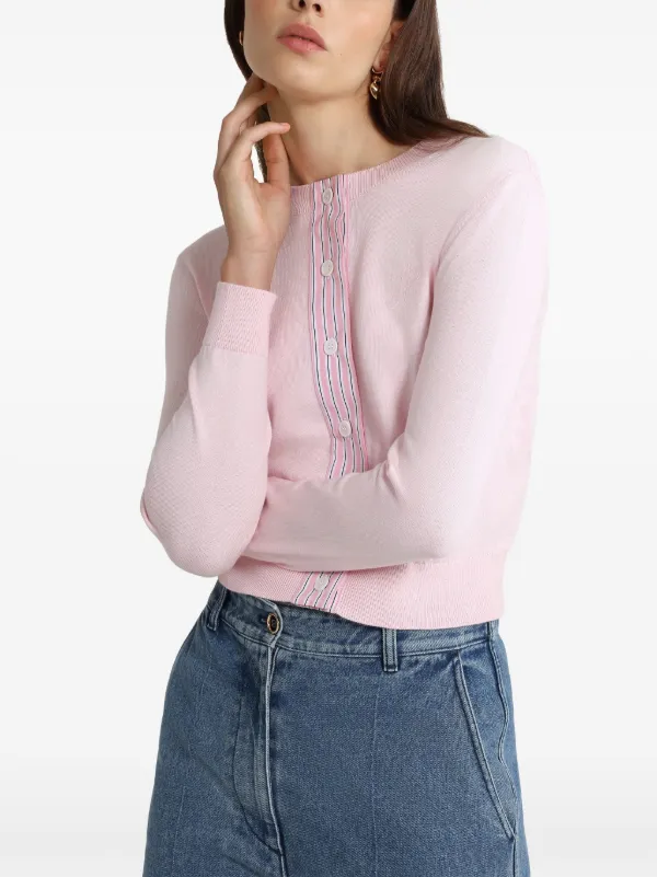 Patou JP モノグラム カーディガン | ピンク | FARFETCH JP