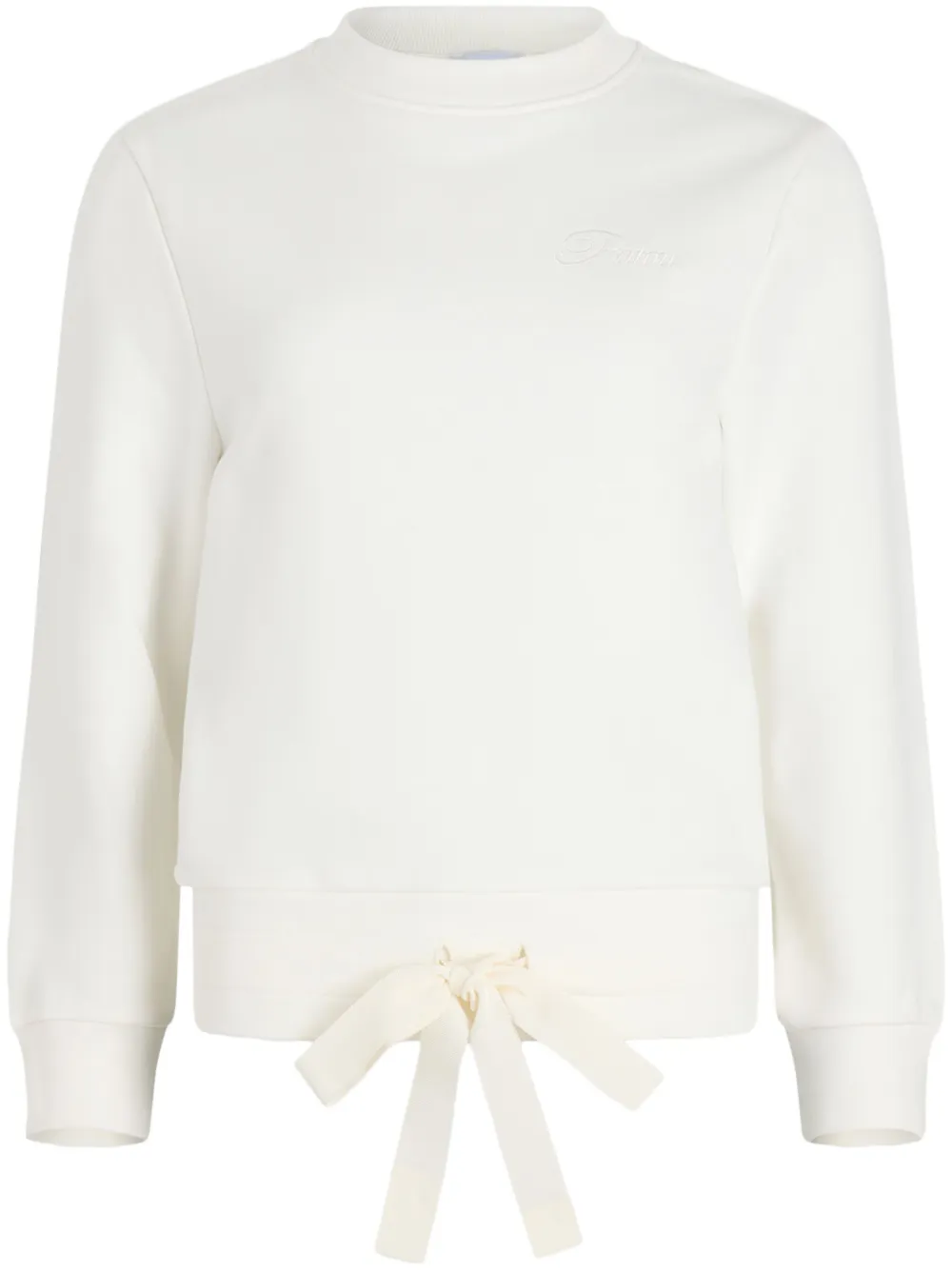Shop Patou Logo-embroidered Organic Cotton Sweatshirt In White