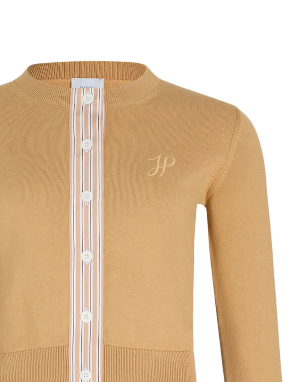 Patou JP katoenen vest met monogram Beige