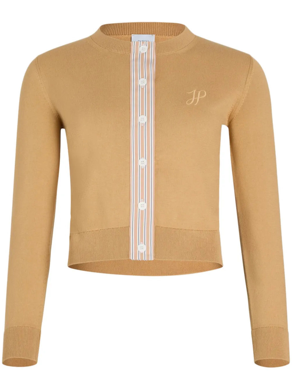 Patou JP katoenen vest met monogram Beige