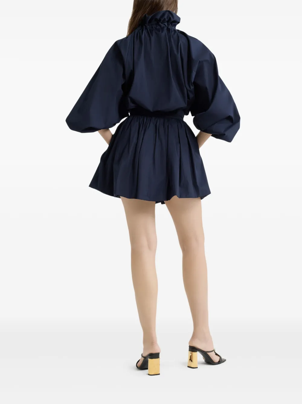 PATOU ICONIC DRAWSTRING POPLIN TOP