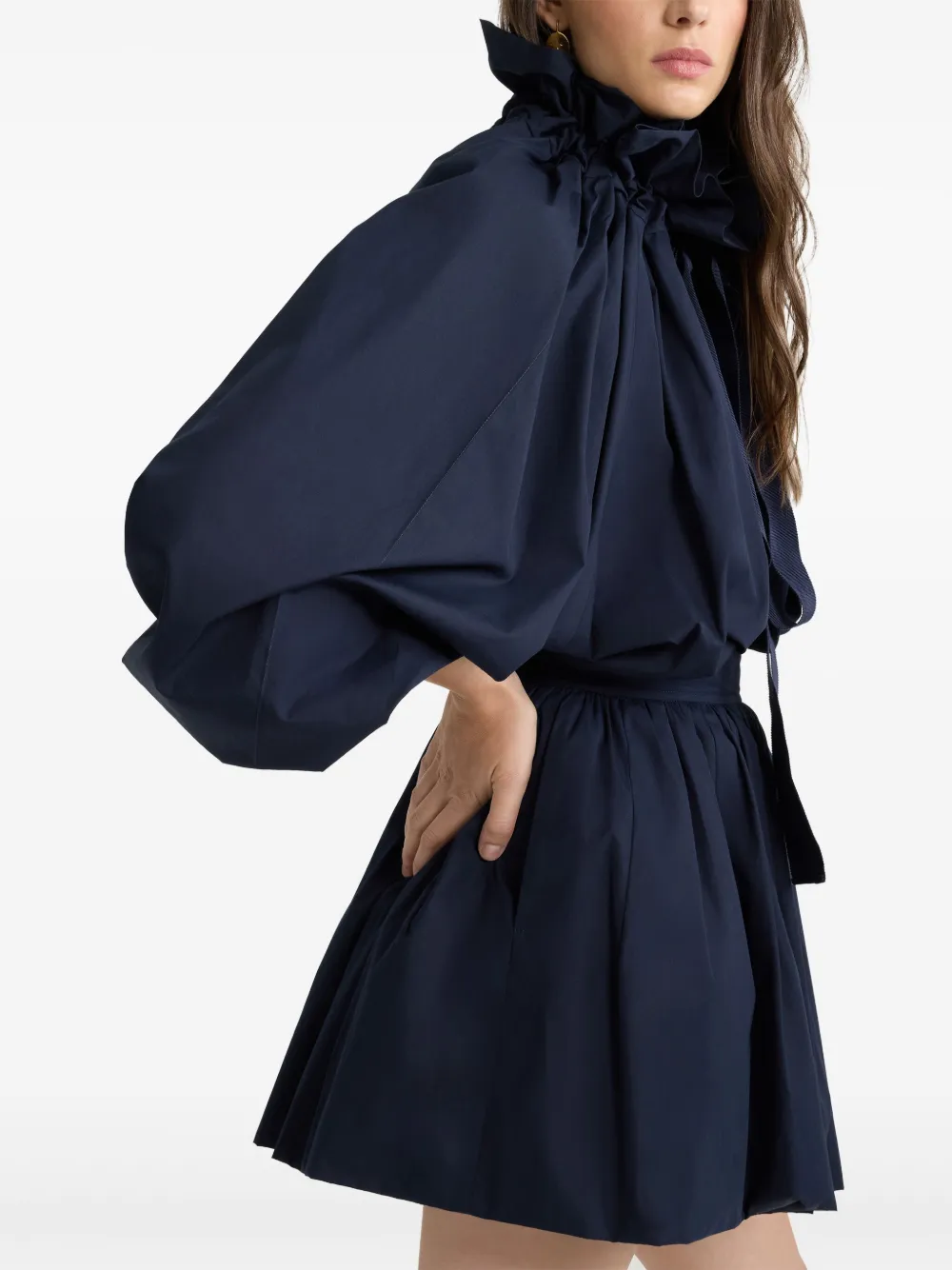 PATOU ICONIC DRAWSTRING POPLIN TOP