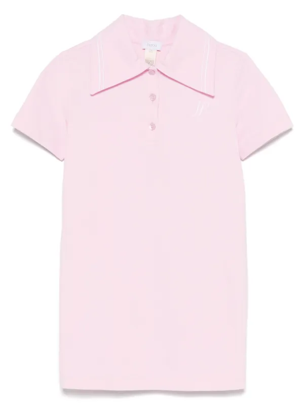 Patou Jp-monogram Polo Dress in Pink