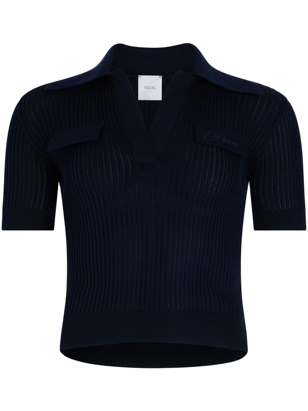 knitted polo top