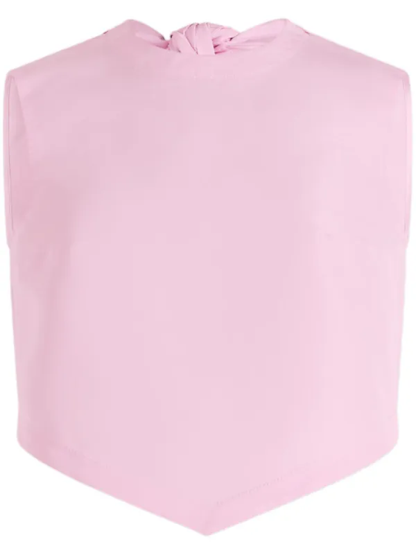 Patou Scarf Faille Top in Pink