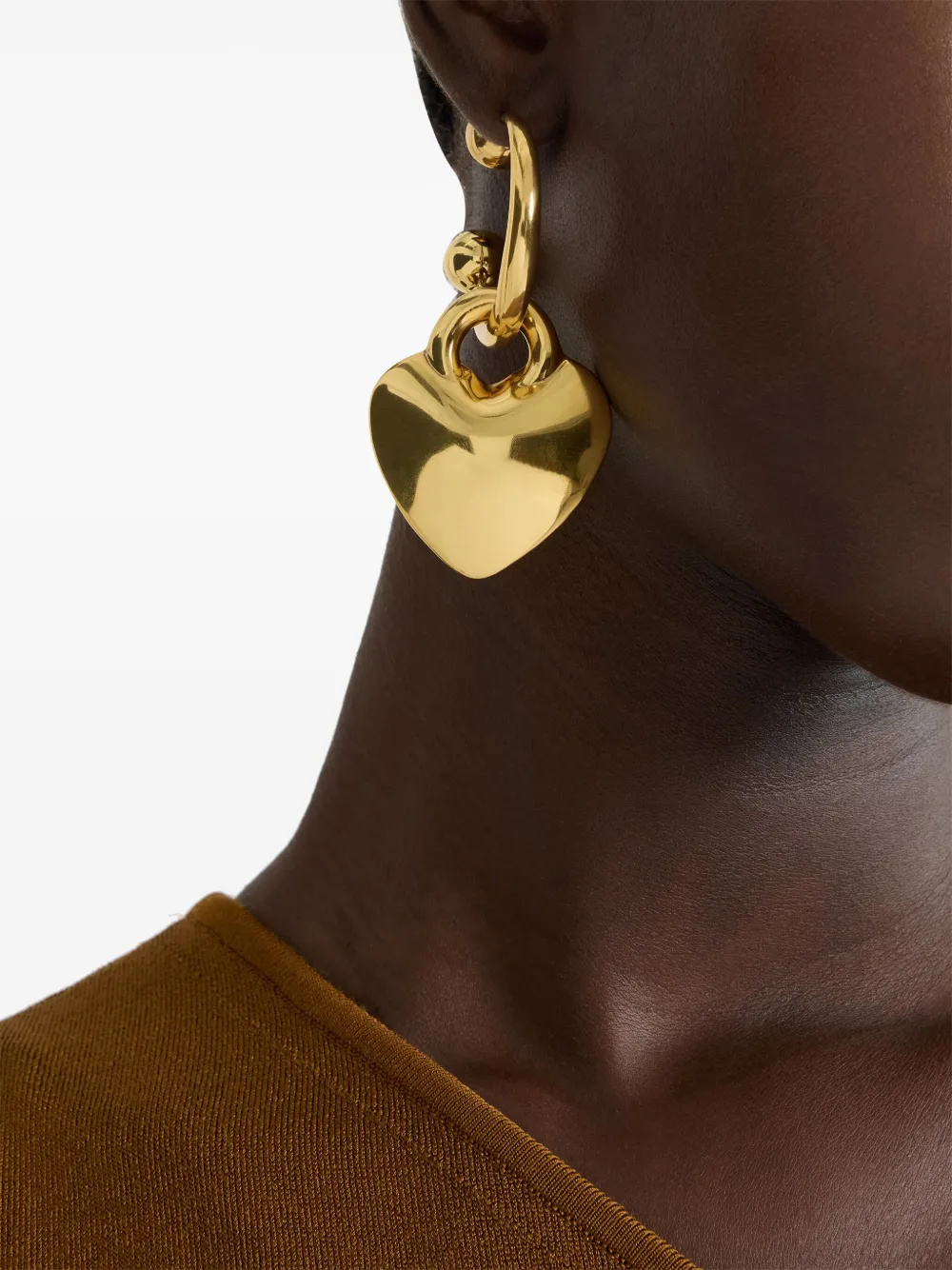 Patou Heart hoop earring - Goud