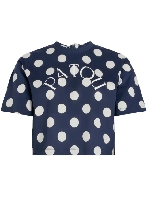 Patou logo-print split-back T-shirt