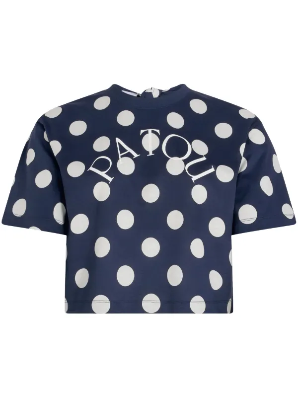 Patou ロゴ スプリットバック Tシャツ | ブルー | FARFETCH JP