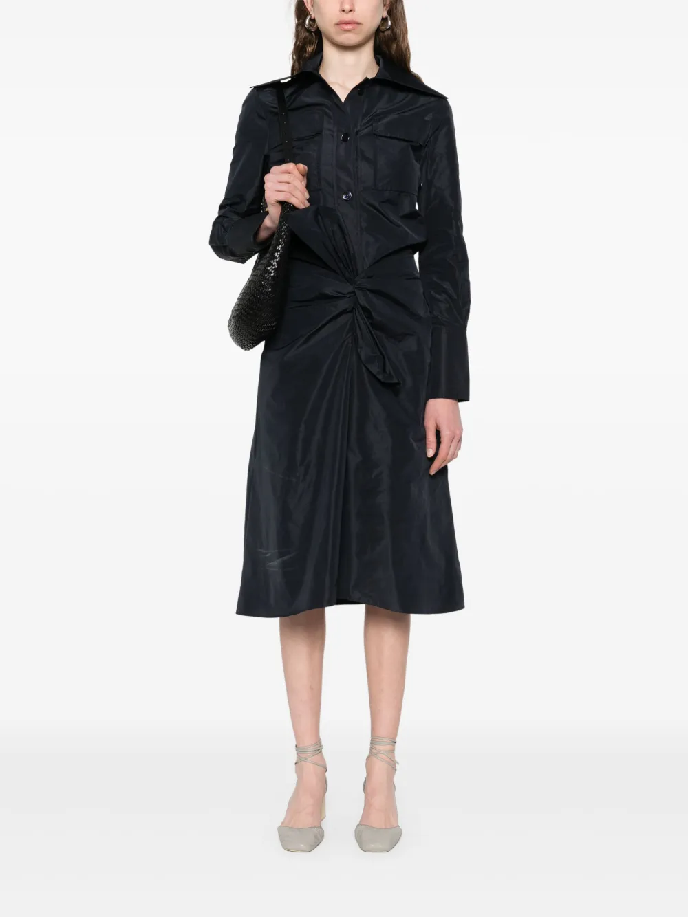 Patou Jurk met geknoopt detail Zwart