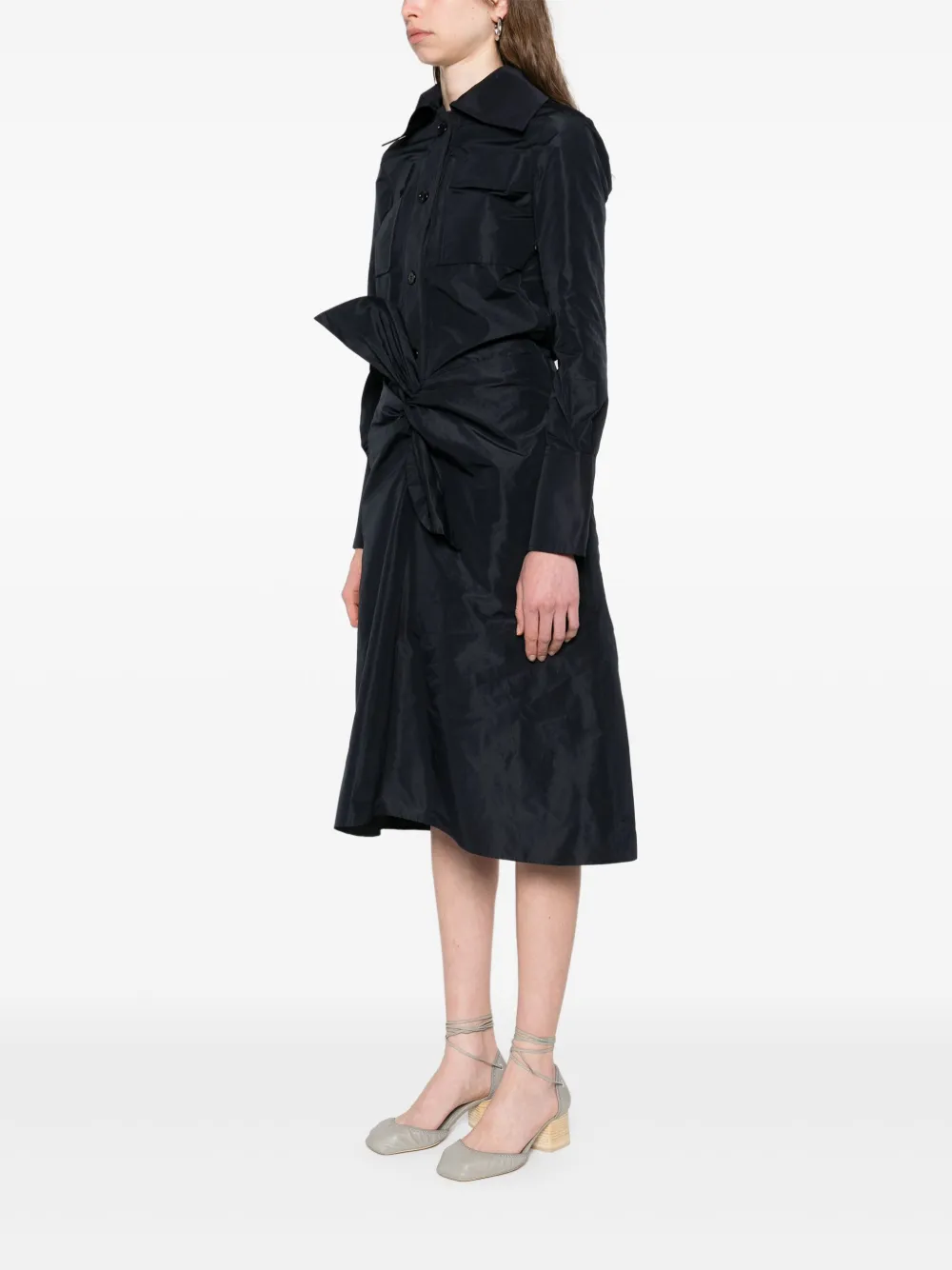 Patou Jurk met geknoopt detail Zwart